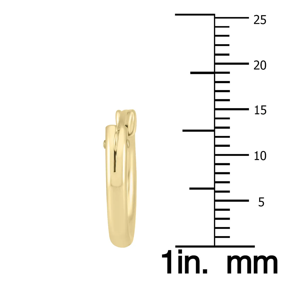 14K  Filled Hoop Earrings 15Mm