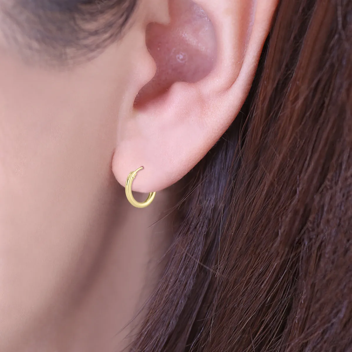 14K  Filled Hoop Earrings 15Mm