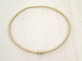 14kt Gold Filled Stretch Bracelet - Style 3 Medium