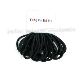 24 PC Black Hair Ties Wholesale