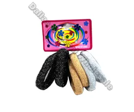 6 PC Assorted Color Elastic Hair Ties Wholesale