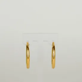 9ct Yellow Gold Chunky Large 25mm Hoop Earrings