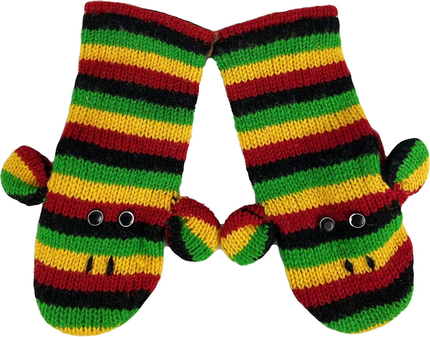 Agan Traders Lamb's Wool Animal Mitten Glove Fleece Lined Warm Stylish For Cold Weather From Himalaya