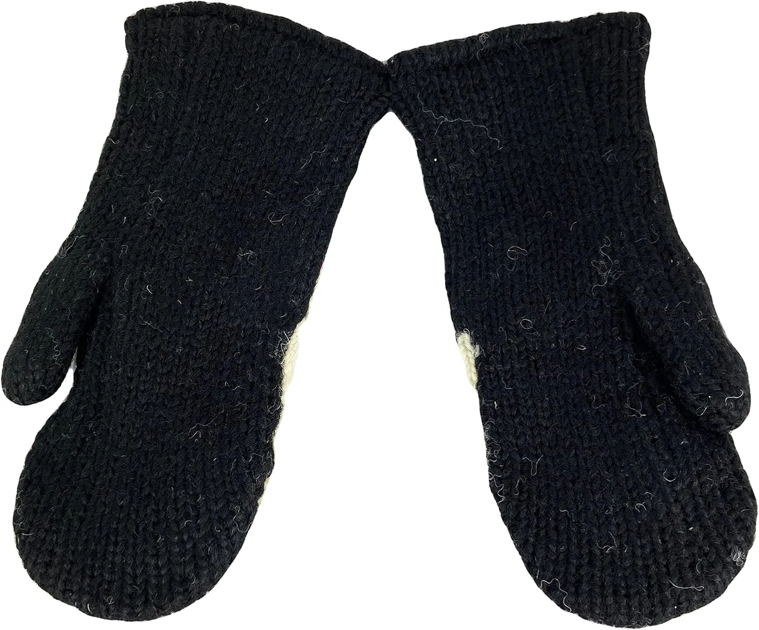 Agan Traders Lamb's Wool Animal Mitten Glove Fleece Lined Warm Stylish For Cold Weather From Himalaya