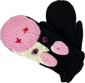 Agan Traders Lamb's Wool Animal Mitten Glove Fleece Lined Warm Stylish For Cold Weather From Himalaya