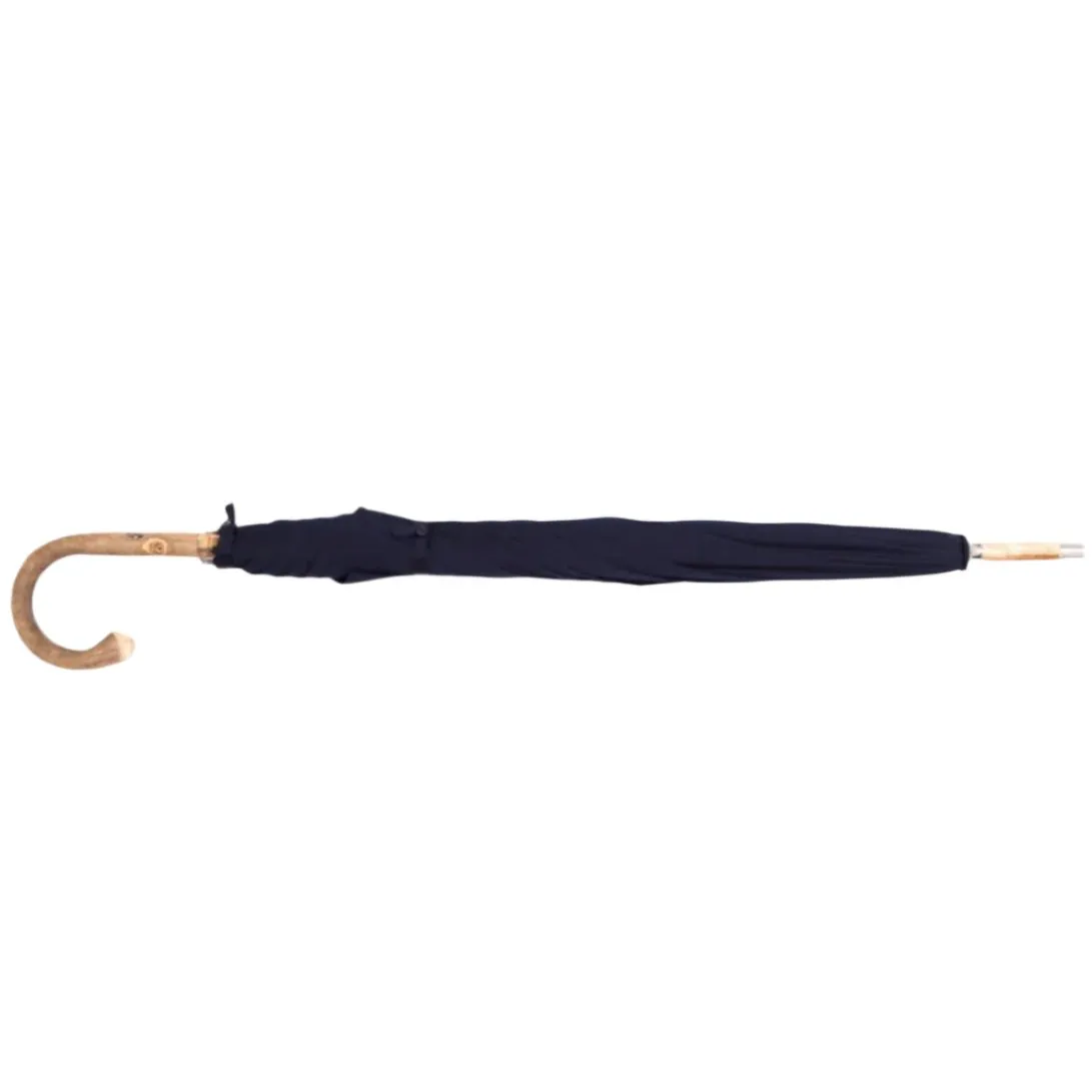 Ashwood Solid Stick Umbrella with Navy Canopy