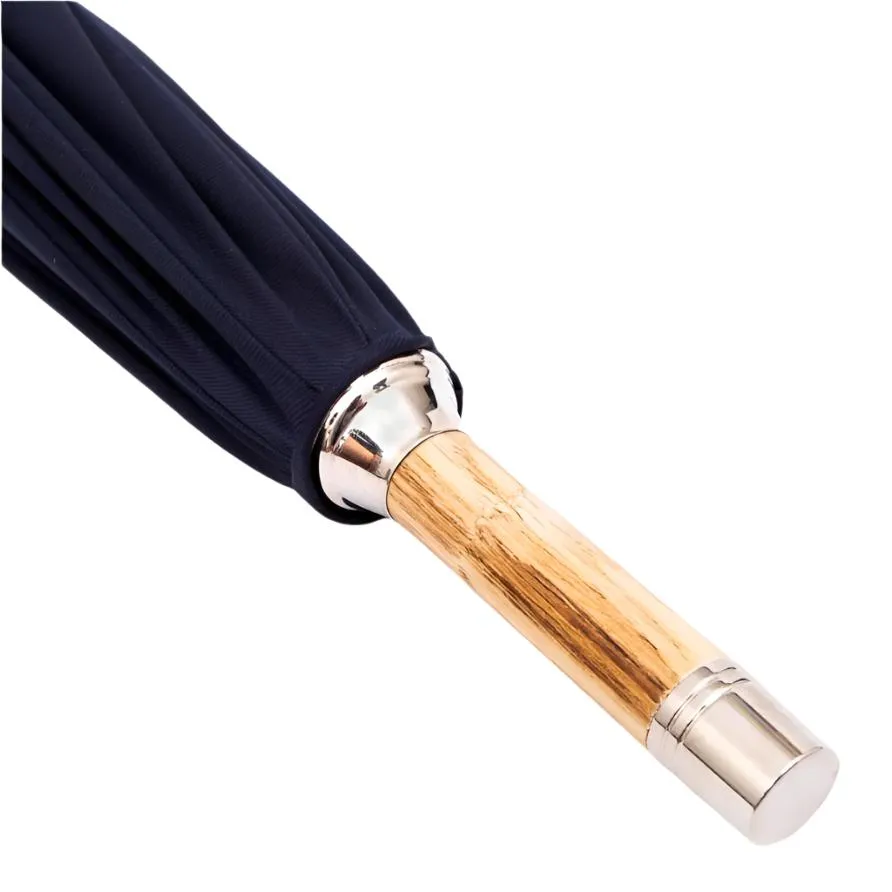 Ashwood Solid Stick Umbrella with Navy Canopy