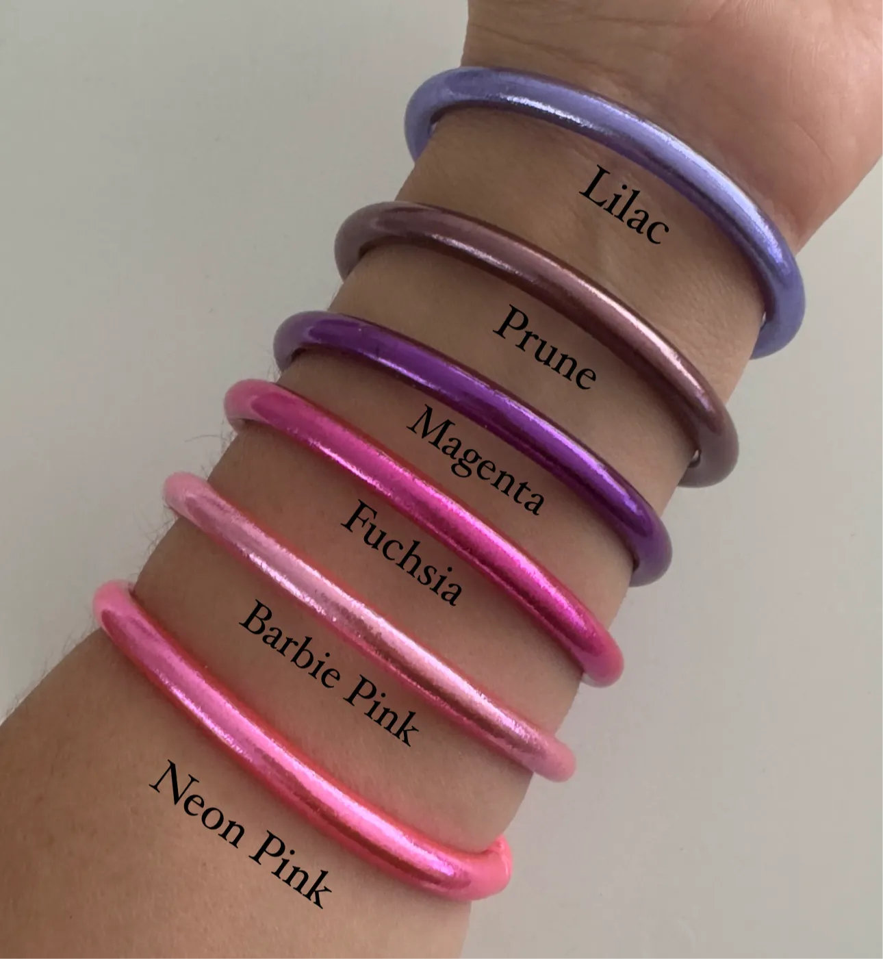 BLESS “ALL WEATHER SINGLE BANGLE”-PINKS AND PURPLE
