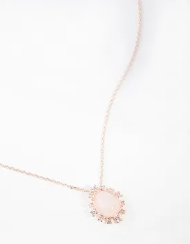 Boutique Rose Gold Small Semi-Precious Necklace