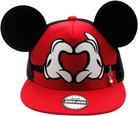 Boys Girls Mouse Ear Baseball Cap Kids Cute Cartoon Adjustable Snapback Trucket Hat for Children Ages 2-12