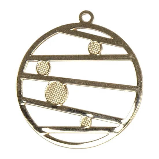Brass Pendants - Round Planet - Pkg/6