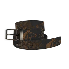 C4 Fillie Floral Belt w/ Polished Onyx Buckle