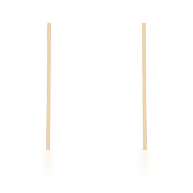 Carolee Gold Stainless Steel Line Drop Earrings