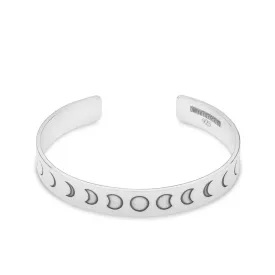 Carter Gore Luna Phases Engraved Bangle Sterling Silver