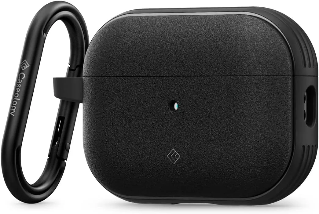 Caseology Vault Compatible with Airpods Pro 2 Case [Keychain Carabiner Included] Designed for Airpods Pro 2nd Generation (2022)(2023)(2024) - Matte Black