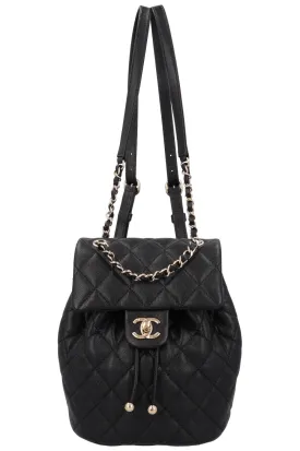 CHANEL Mini Urban Spirit Backpack Black Caviar