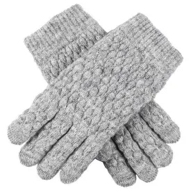 Dents Bubble Texture Knit Gloves - Dove Grey