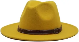 DHAEY and Winter Woolen Felt Hat Men's Wool Top Hat Gentlemen's Jazz Flat Brim Hat Luopan Caps & Hats (Color : Rose Red, Size : Medium(56-58cm))