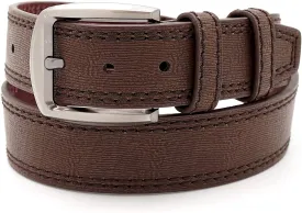 Faux Leather Double Stitched Belt 1.5" Wide (BG8262)