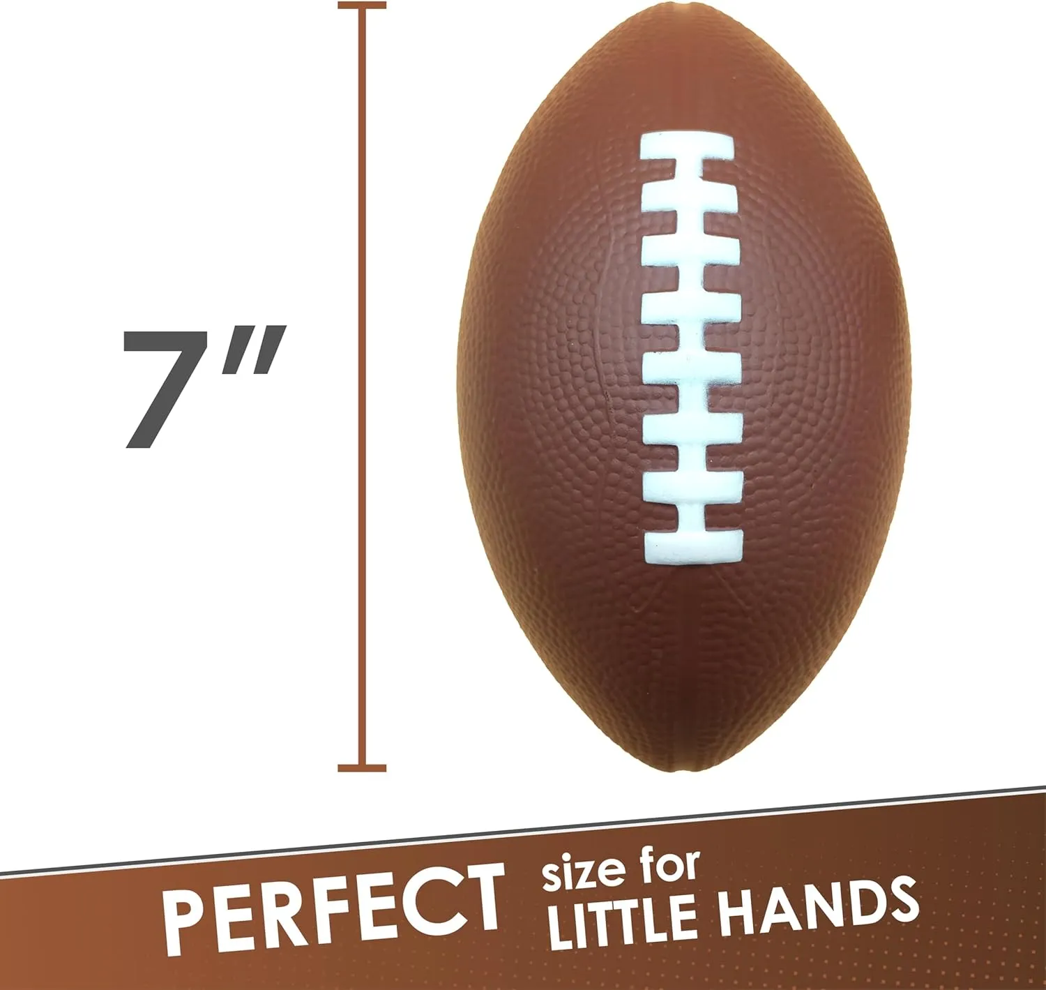 Foam Football - 7.25" Easy Grip Small Football for Kids - Kids Football Youth Size - Quality Soft Foam Toddler Footballs
