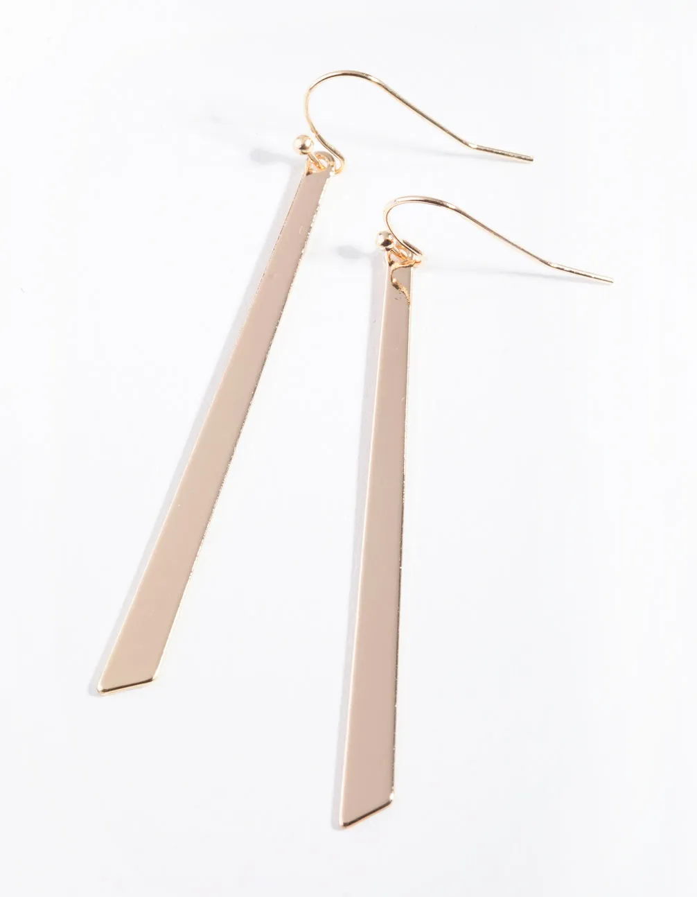 Gold Thin Minimal Drop Earrings