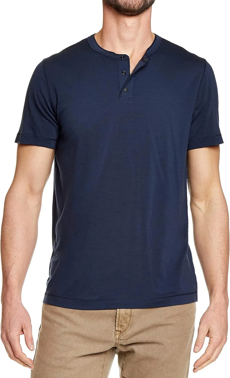 Huckberry Proof Men's 72-Hour Merino Wool Short Sleeve Henley Shirt, Moisture Wicking & Odor Resistant