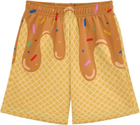 Ice Cream Shorts Baseball Boys Summer Cute Preppy Boy Swim Trunks Toddler Beach Board Shorts with Pockets 2-14 Y