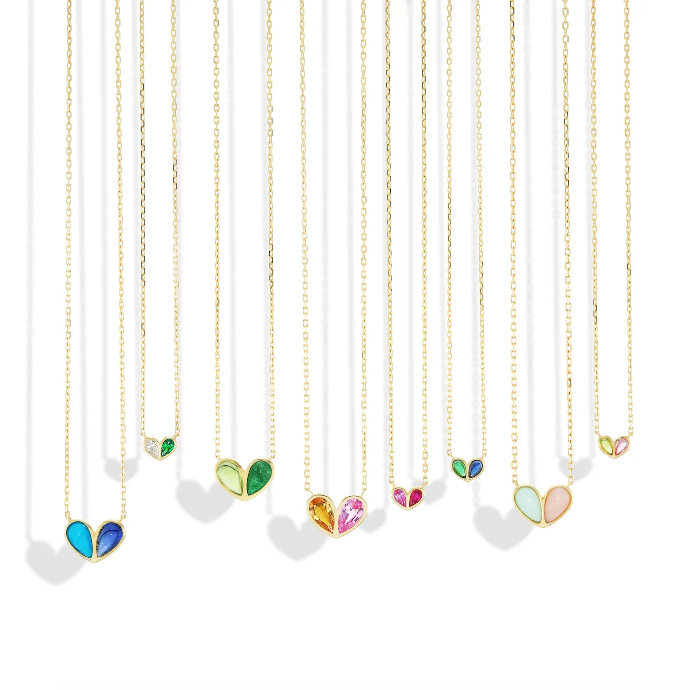 Jumbo Sweetheart Necklace Chalcedony & Sugilite