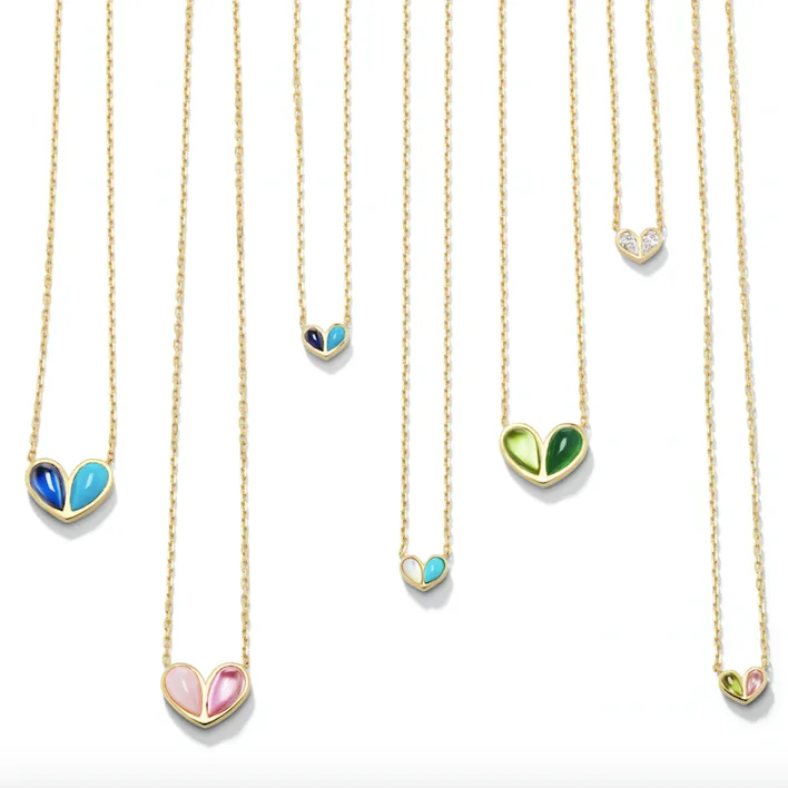 Jumbo Sweetheart Necklace Chalcedony & Sugilite