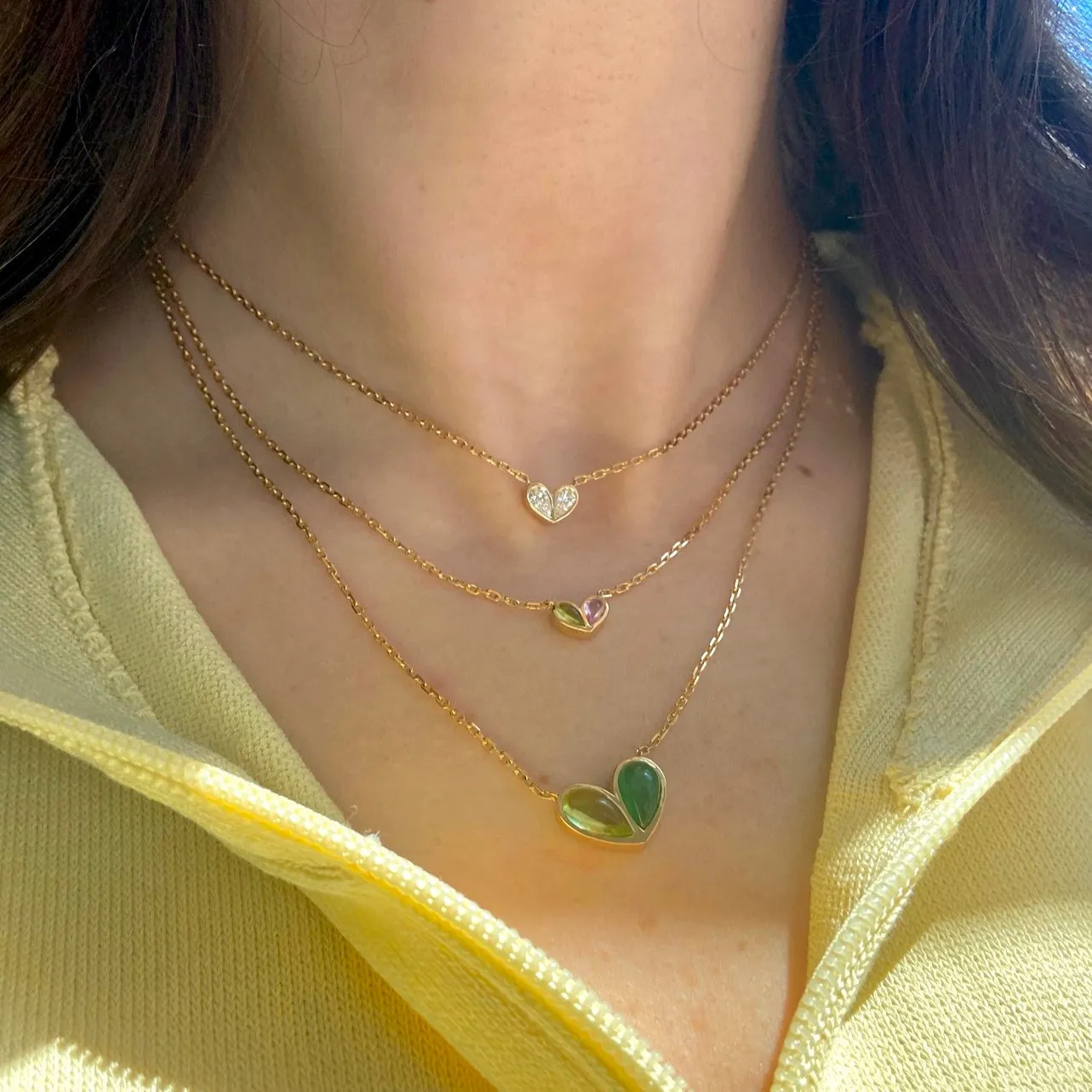 Jumbo Sweetheart Necklace Chalcedony & Sugilite