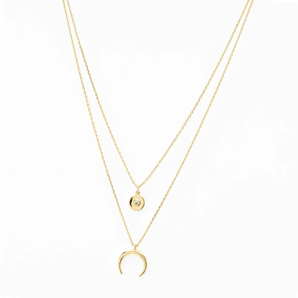 Layered Moon Necklace | I-ZARA