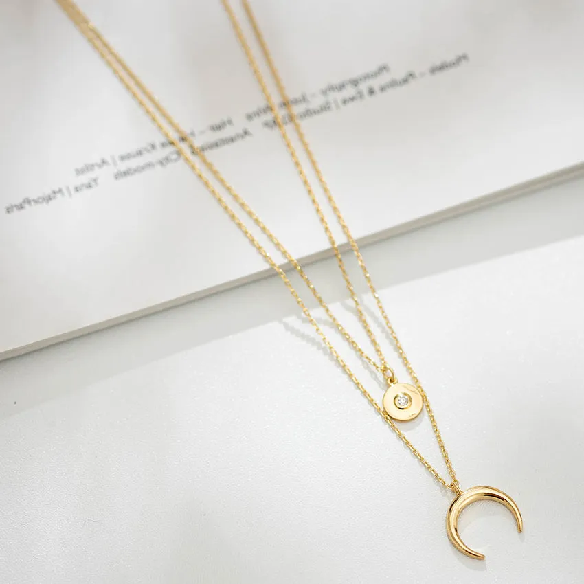 Layered Moon Necklace | I-ZARA