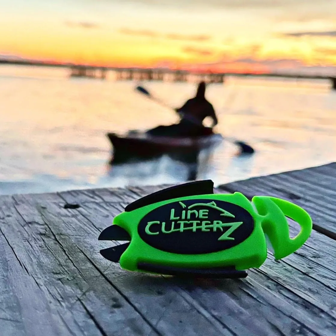 LINE CUTTERZ Patented Dual Hybrid Ceramic Cutter   Stainless Steel Micro Scissors Fishing Line Cutter