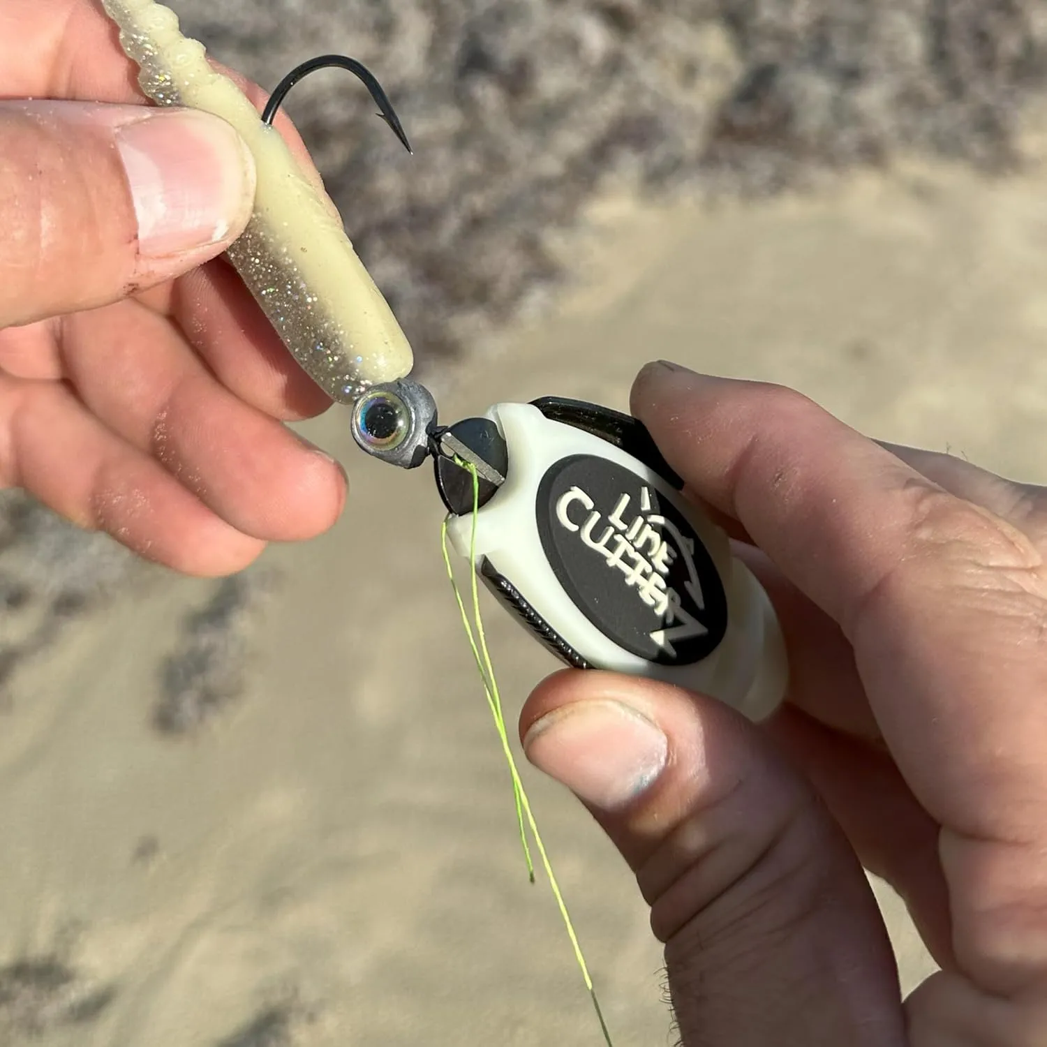 LINE CUTTERZ Patented Dual Hybrid Ceramic Cutter   Stainless Steel Micro Scissors Fishing Line Cutter