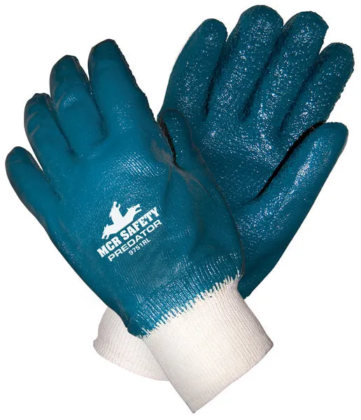 MCR Safety Predator,Fully Coated,Knit Wrist,Rough
