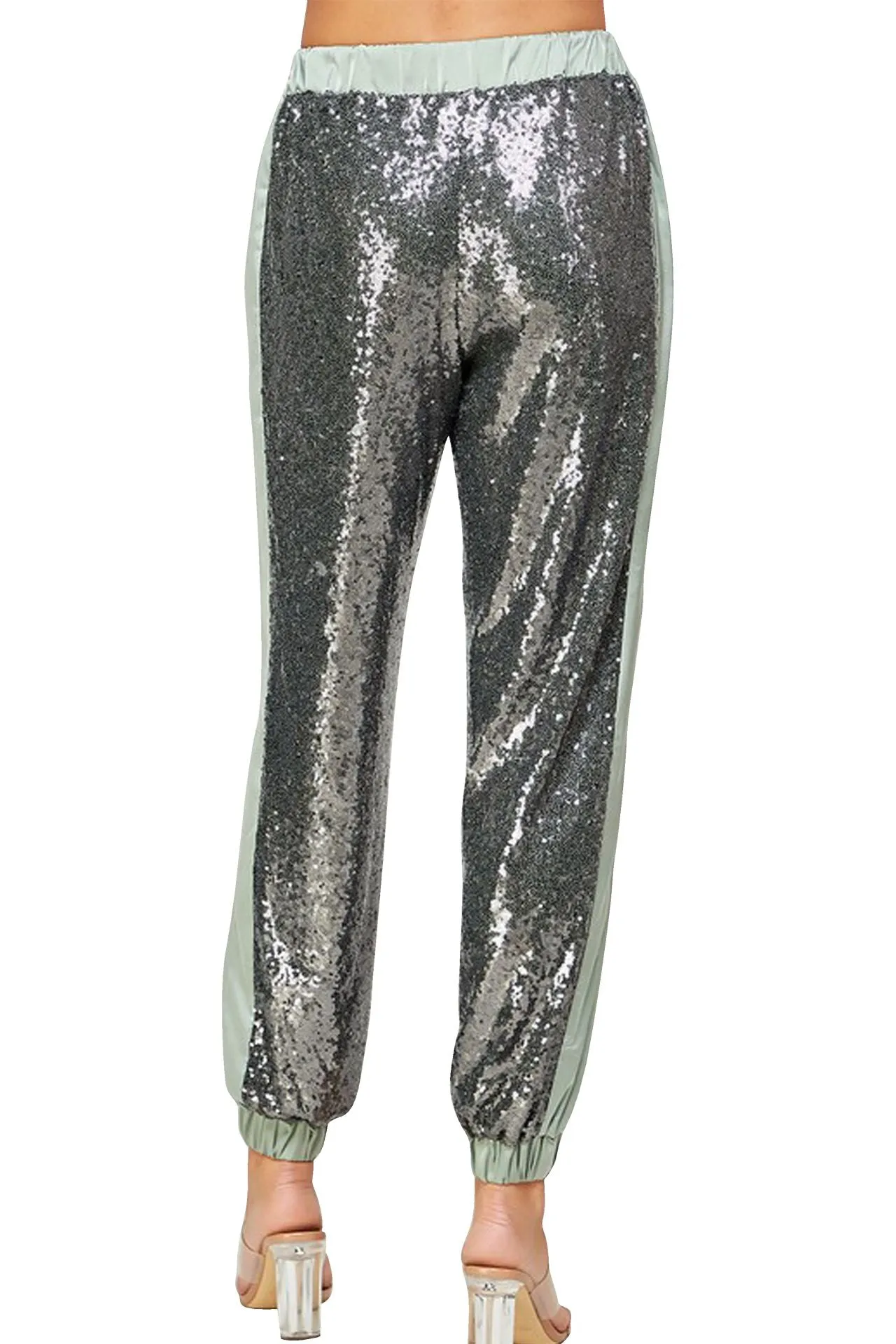 Metallic Sequin Jogger pants