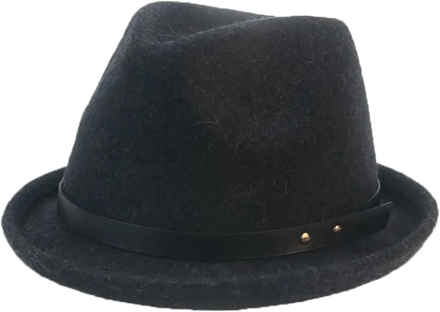 Mnjyihy Women Wool Fedoras Hats Men Outdoor Casual Wool Panama Formal Church Short Brim Hats