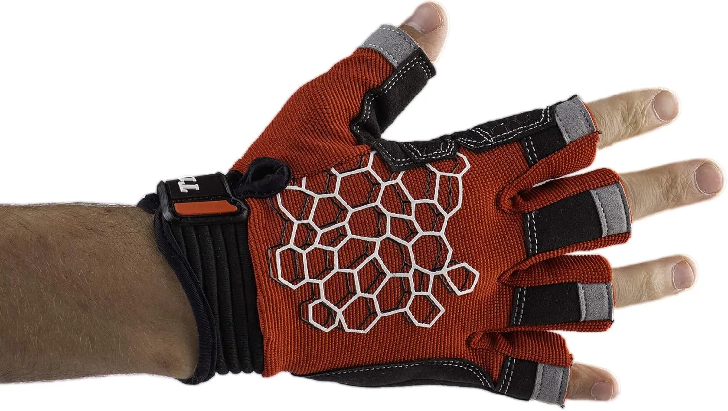 MRX BOXING & FITNESS Sailing Gloves Sticky Palm Gripy Glove Yachting Kayak Dinghy Fishing Short Finger Multi Colors (Black/Red, S)