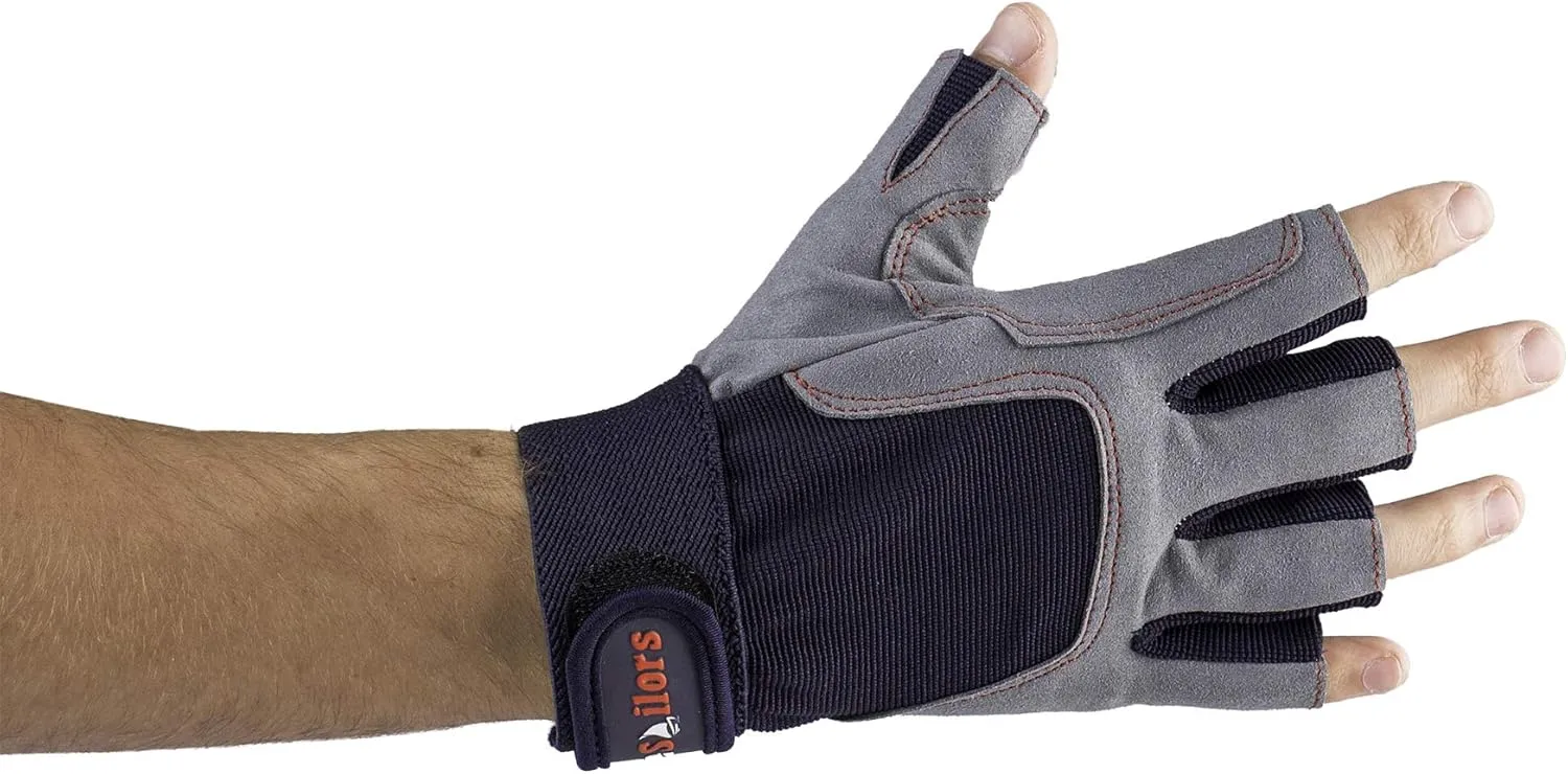 MRX BOXING & FITNESS Sailing Gloves with 3/4 Finger and Grip for Men and Women, Great for Kayaking, Workouts Sailing Glove