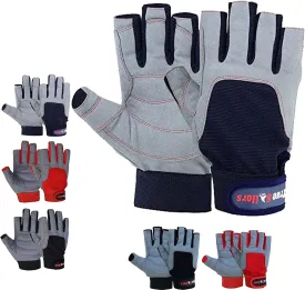 MRX BOXING & FITNESS Sailing Gloves with 3/4 Finger and Grip for Men and Women, Great for Kayaking, Workouts Sailing Glove