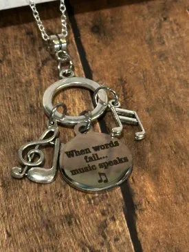 MUSIC SPEAKS Charm Necklace (NC41)
