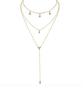 Necklaces - Gold Star Layered Necklace