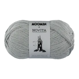 Novita Moomin Muumitalo Wool Yarn, gray