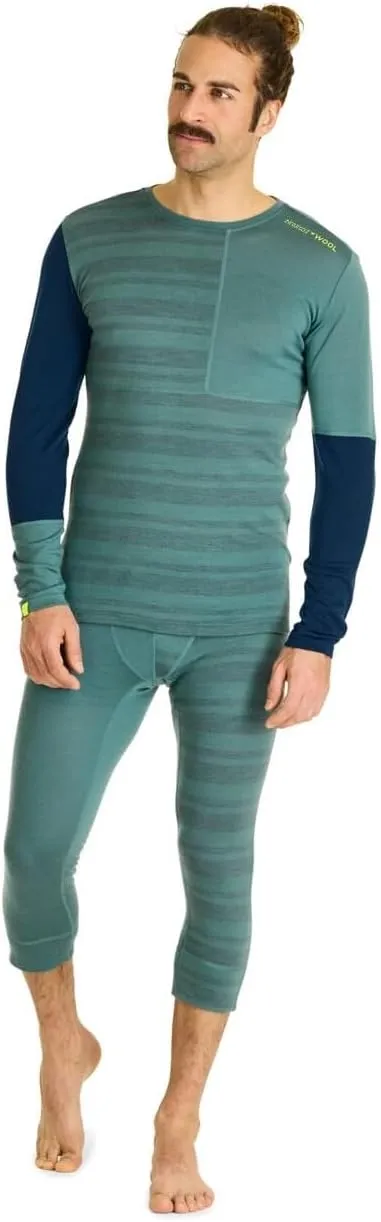 Ortovox Men's 185 Rock'n'Wool Long Sleeve Base Layer, Soft Breathable Merino Wool Base Shirt for Winter Touring & Skiing