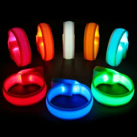 PROLOSO LED Armbands, Light Up Bracelets, Flashing Sports Wristband Pack of 8 Glow in The Dark Party Supplies