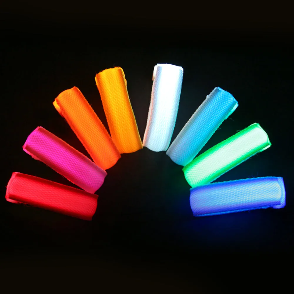 PROLOSO LED Armbands, Light Up Bracelets, Flashing Sports Wristband Pack of 8 Glow in The Dark Party Supplies