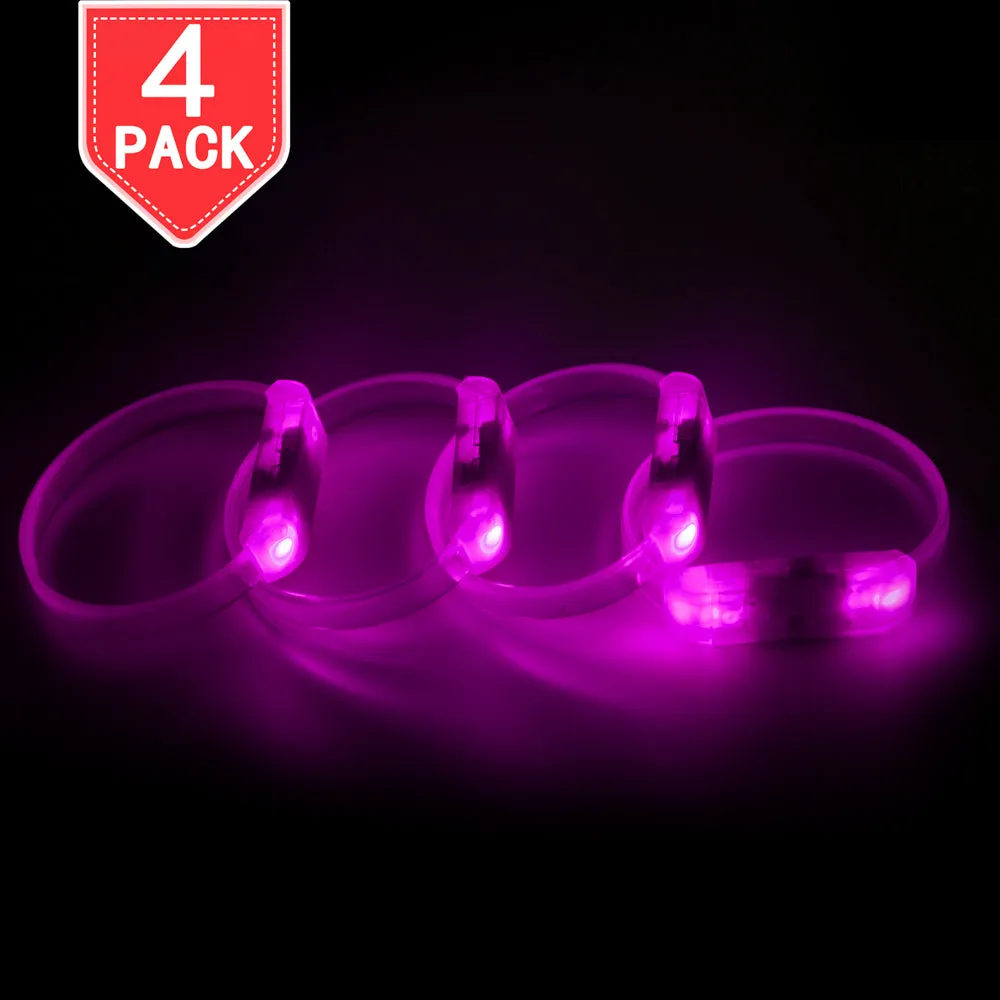 PROLOSO LED Light Up Bracelets for Concerts, Festivals, Sports, Parties, Night Events