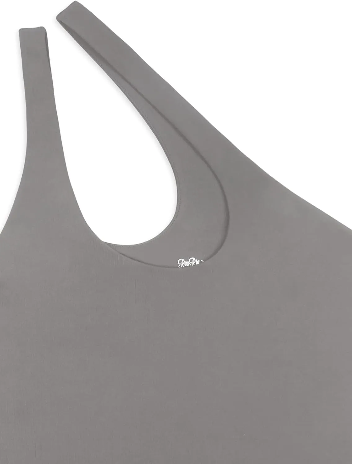 REORIA Butsmooth Women's Trendy Sexy Plunge One Shoulder Sleeveless V Backless Going Out Tank Bodysuits Tops