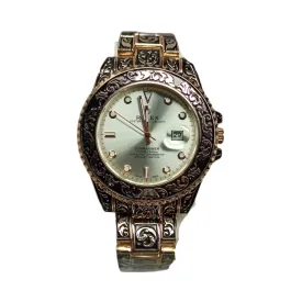 Rolex – Good Quality – Metal Body and Chain – Rose Gold – Quartz – 43mm – Men’s Watch