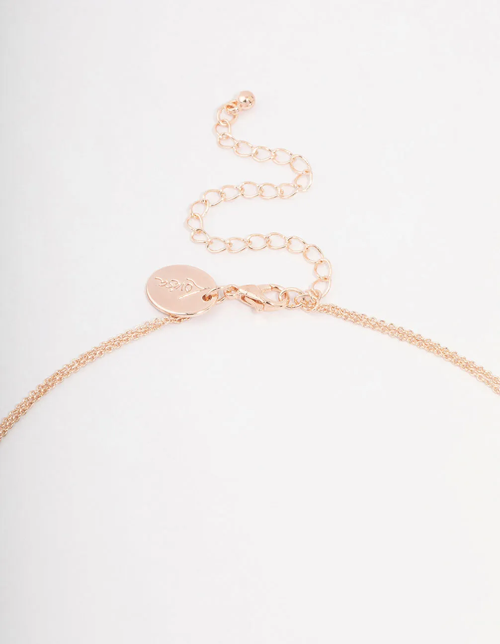 Rose Gold Plated Mini Pearl Double Necklace